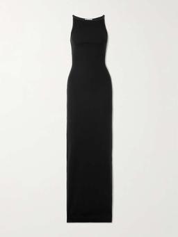 Iris ribbed stretch-cotton and modal-blend jersey maxi dress