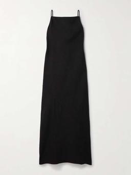 Hemp-blend midi dress