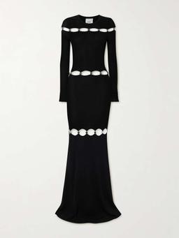 Elmire embellished cutout knitted maxi dress