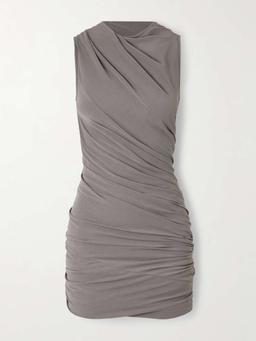 Luna draped crepe-jersey mini dress