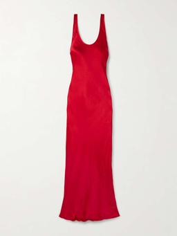 Alison silk-satin maxi dress