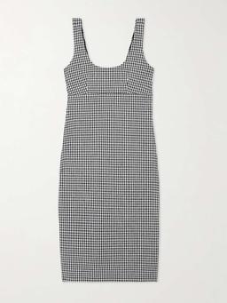 Gingham seersucker mini dress