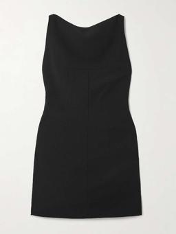 Alessa open-back crepe mini dress