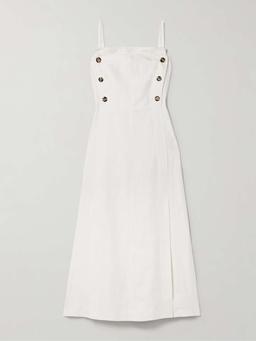 Candice double-breasted poplin maxi dress