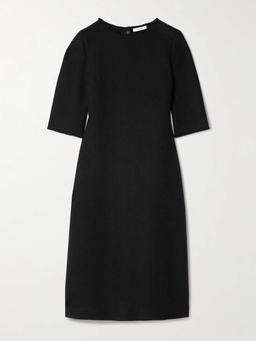 Solene frayed wool-blend midi dress