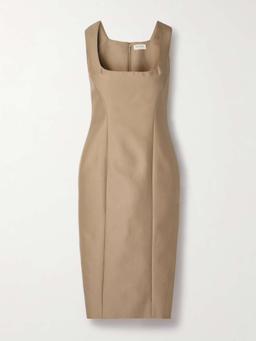 Balestra cotton and silk-blend midi dress
