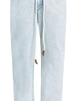 Faded mid-rise straight-leg jeans