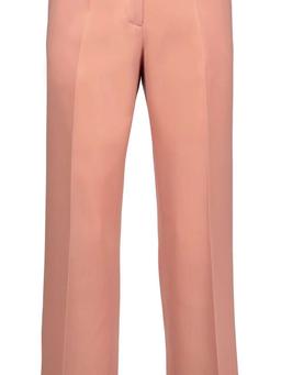 Cropped wool-canvas straight-leg pants