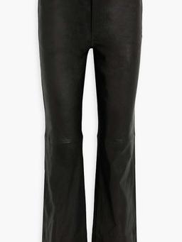 Alex leather straight-leg pants