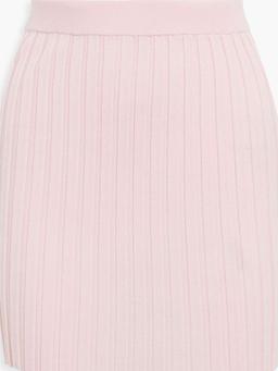 Ribbed wool mini skirt