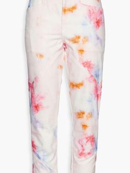 Eloisa tie-dyed high-rise tapered jeans