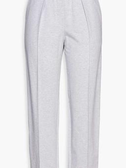 Mélange French cotton-blend terry track pants