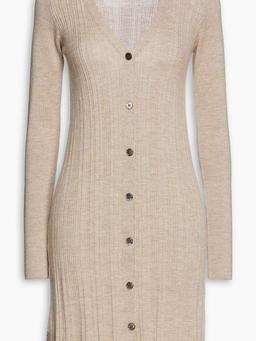 Ribbed merino wool mini dress