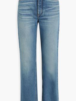 Alex faded high-rise straight-leg jeans