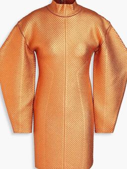 Metallic coated bandage mini dress