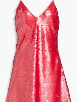 Sequined tulle mini dress