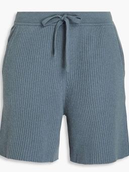 Ribbed cashmere shorts