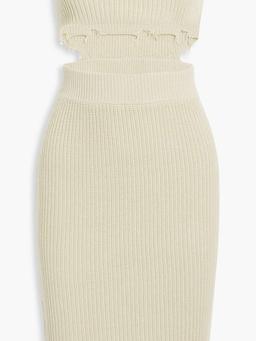 Grace strapless convertible distressed cotton mini dress