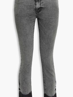 Toya two-tone high-rise slim-leg jeans