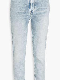 90s cropped faded high-rise slim-leg jeans