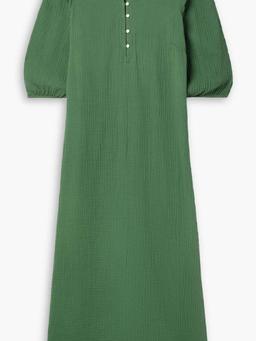 Elsa cotton-seersucker midi dress