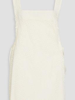 Waikiki tie-detailed broderie anglaise cotton mini dress