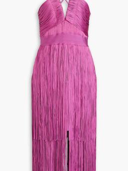 Fringed bandage midi dress