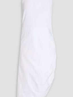 Finca ribbed stretch-cotton jersey and poplin midi dress