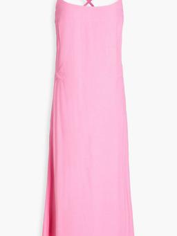 Primrose lace-up crepe midi dress