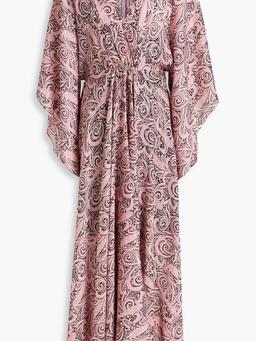 Metallic paisley-print jacquard maxi dress