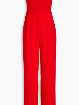 Strapless crepe jumpsuit