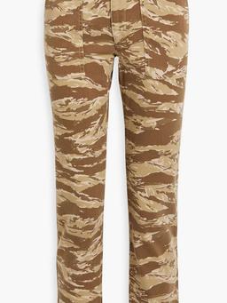 Jenna cropped camouflage cotton-blend twill slim-leg pants