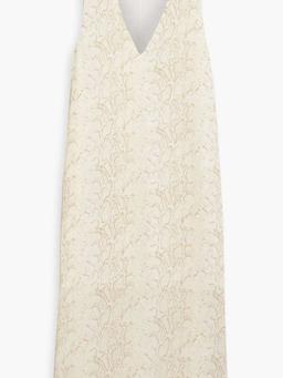 Connery snake-print silk midi dress