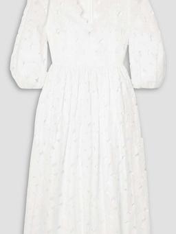 Broderie anglaise cotton-blend midi dress