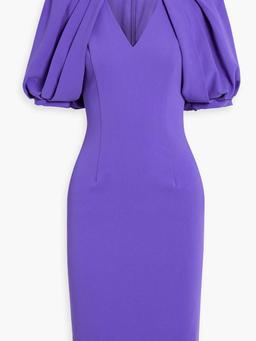 Gathered crepe mini dress