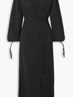 Cahkiy belted wrap-effect cotton-gauze maxi dress