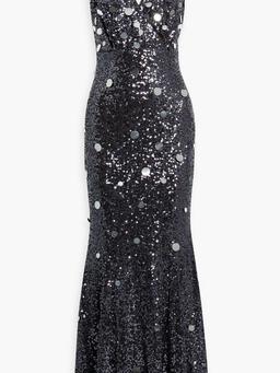 Sequined tulle gown