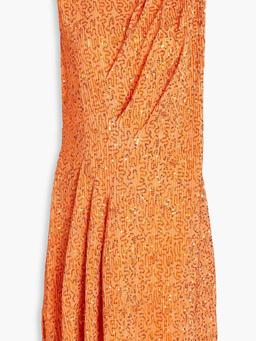 Louiza sequined metallic knitted mini dress