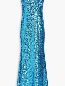 Sequined mesh gown