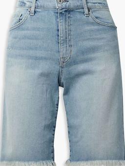 Boyfriend frayed denim shorts