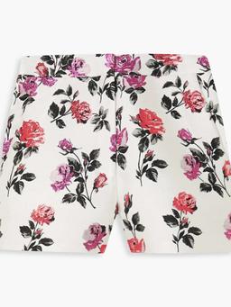 Metallic silk-blend brocade shorts