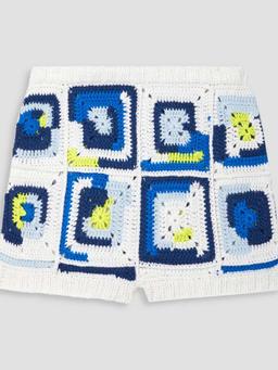 Hayden crocheted wool-blend shorts