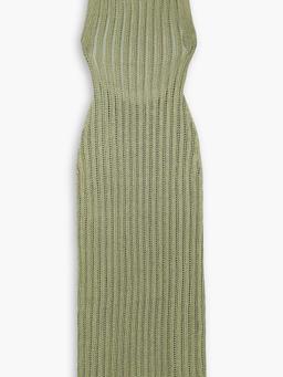 North open-back crocheted Pima cotton maxi dress