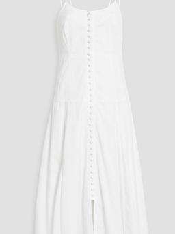 Misty cotton-poplin midi dress