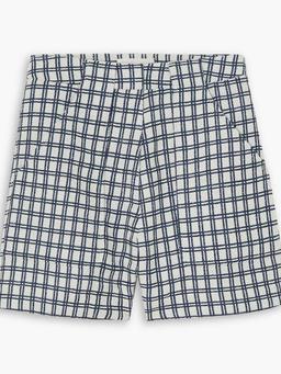 Checked cotton-blend bouclé-jacquard shorts