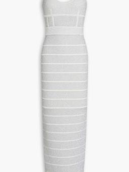 Metallic bandage maxi dress