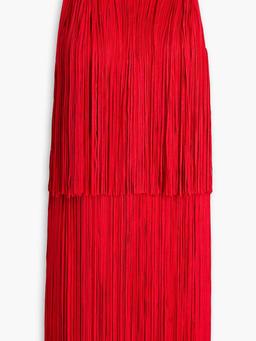 Fringed bandage mini dress