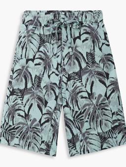 Monstera Hyper Reality jacquard-knit cotton-blend shorts