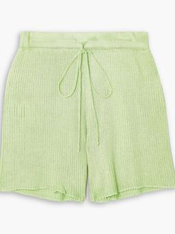 Ribbed-knit shorts