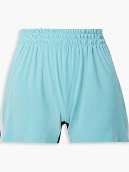 Two-tone stretch-jersey shorts